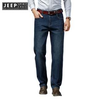jeep spirit 1941 estd 男士百搭休閒時尚常規直筒修身加厚牛仔褲