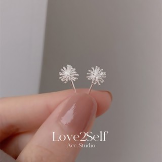Love2Self E027 現貨 S925純銀耳環 小清新素銀蒲公英耳環 抗過敏