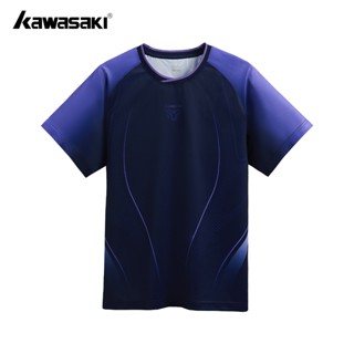 KAWASAKI 川崎2025新款羽毛球衫運動t恤男女吸汗速乾透氣休閒襯衫c2042&c1042&c2785&c3674