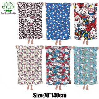 Hello Kitty 70*140 CM 浴巾中性毛巾時尚毛巾超細纖維沙灘巾