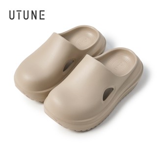 Utune 厚底穆勒拖鞋圓頭半拖鞋EVA防滑防水夏季戶外拖鞋