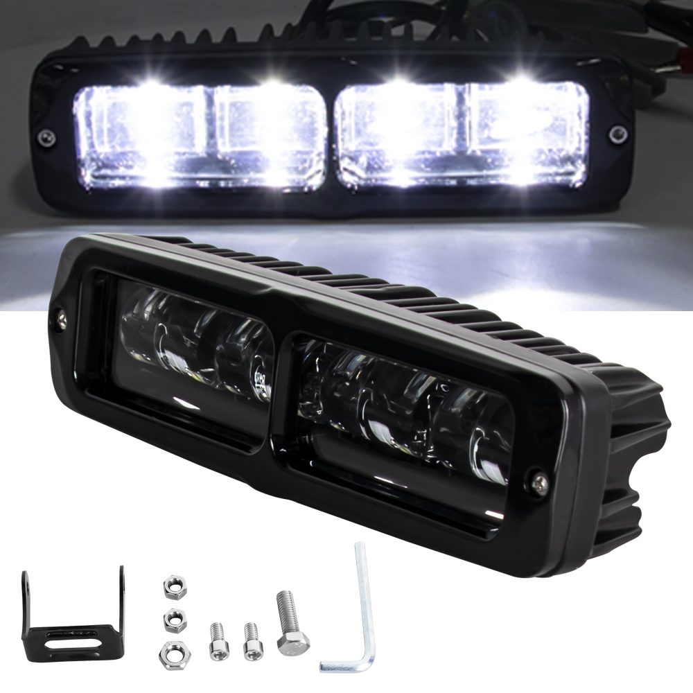 JEEP 6 英寸 LED 工作燈越野車 30W 6000LM 適用於吉普卡車船工作燈 LED 燈條摩托車聚光燈霧燈 9