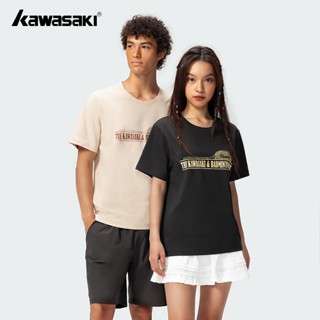 KAWASAKI 川崎2025新款羽毛球短袖運動t恤k1c01-c3201夏季透氣網球乒乓球舒適