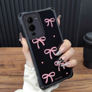 Infinix note 12 G96手機殼矽膠四角防摔TPU粉色蝴蝶結手機殼唯美新設計可自由搭配掛繩