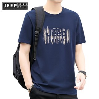 Jeep SPIRIT 1941 ESTD男士新款夏季運動休閒短袖印花時尚T恤