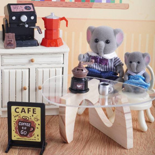 Dollhouse娃娃屋 1/12微縮咖啡屋系列模擬模型 diy咖啡機 相容森林家庭 拍攝道具場景 微景觀佈景擺件配件