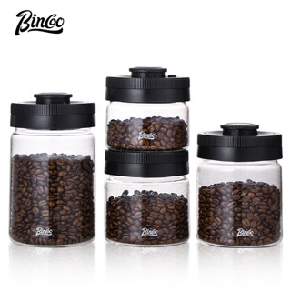 BINCOO 咖啡豆專用密封罐 單向排氣儲物罐 計時抽真空醒豆養豆罐400ML/600ML/800ML/1200ML