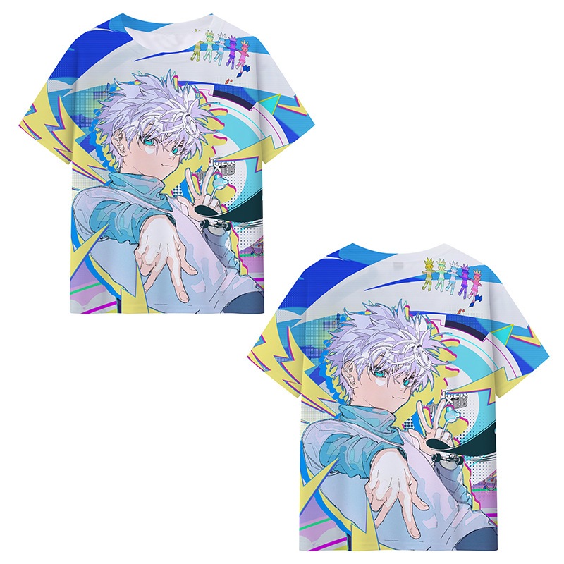 Hunter x Hunter Killua Zoldyck 全職獵人 T 恤兒童和成人夏季短袖運動 T 恤