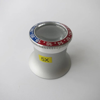 3X 5X 10X 20X 眼睛放大鏡珠寶放大鏡帶玻璃鏡片用於手錶維修顏色隨機傳送