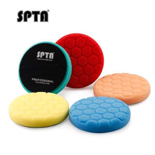 SPTA 3吋 5吋 6吋 7吋 2片&5片 拋光海綿蜂窩紋路海綿盤拋光盤打蠟盤鏡面還原盤汽車拋光機盤汽車美容清潔多尺寸