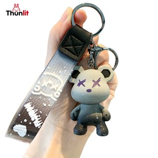 Thunlit卡通鑰匙扣創意變色龍熊3d防丟公仔掛件兒童書包掛件可愛幼兒園禮品批發