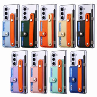 創意適用三星Galaxy ZFold6 7手腕帶卡包手機殼支架插卡zfold5保護套