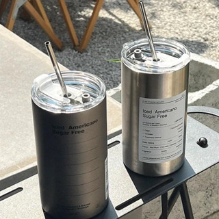 咖啡杯 保冷杯 保溫杯 保溫壺 不鏽鋼水杯 吸管杯 320ml 600ml 大容量 真空 雙層 吸管 便攜 車載 保溫杯