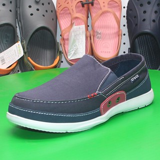 Crocs男鞋 卡駱馳沃盧帆布鞋 樂福鞋 開車鞋 休閒平底鞋 14392