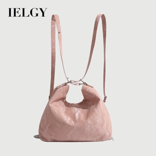 IELGY 女士大容量通勤單肩斜挎鏈條托特包 可作學生後揹包