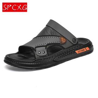 Spcxg 男士夏季戶外涼鞋舒適拖鞋適合沙灘休閒和日常活動 39-44----