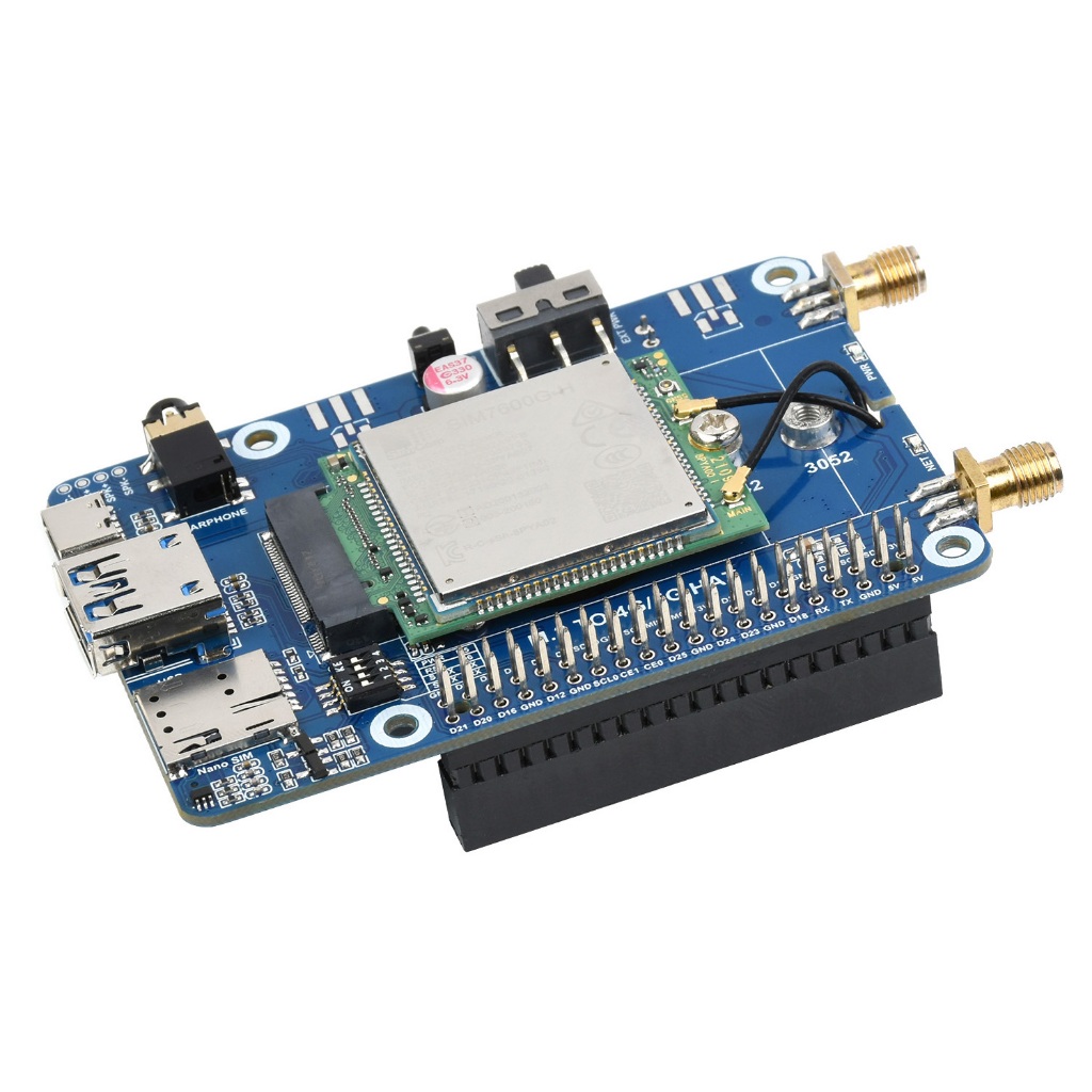 4g LTE 物聯網項目 GPS 冷卻風扇 HAT 適用於 Raspberry Pi 5 4 Model B 3 3B