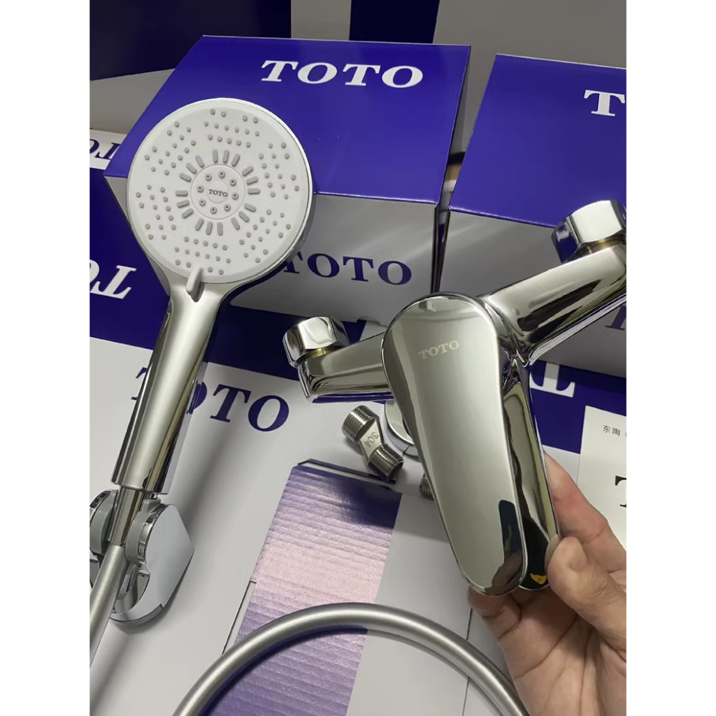 日本正品淋浴三聯浴缸龍頭簡易花灑龍頭TOTO淋浴花灑龍頭