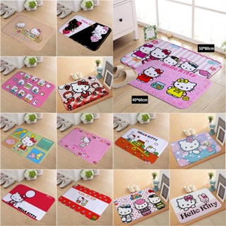 客廳地毯 Hello Kitty 兒童墊有趣的入口門墊區域地毯可水洗防滑廚房地毯