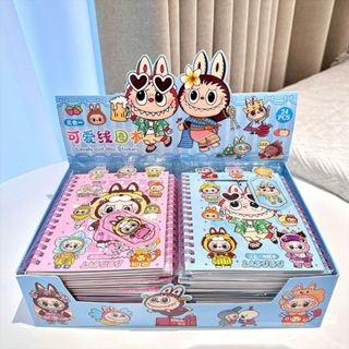 ☆拼全臺最低價☆泡泡瑪特 labubu 拉布布 筆記本 記事本 日記本 貼紙本 文具 文具用品 手帳本 活頁筆記本 線圈