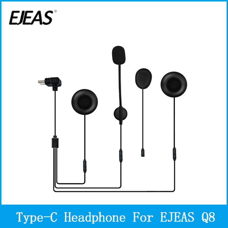 1 件原裝 EJEAS Type-C 接口耳機適用於 EJEAS Q8 摩托車頭盔對講