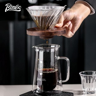 BINCOO 手沖咖啡套裝 雙層冷泡咖啡壺 冰鎮分享壺 V60濾杯 全套耐高溫 400ML