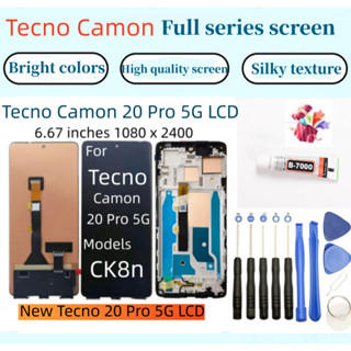 Oled Tecno Camon 20 Pro 5G LCD 適用於 Tecno CK8n 圖片金屬螢幕