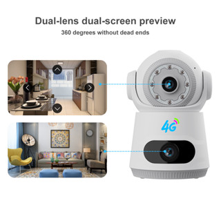 V380 PRO 4MP 室內無線監視器 WIFI/4G SIM卡攝影機 手機遠端檢視 語音對講 嬰兒監視鏡頭 雙畫面