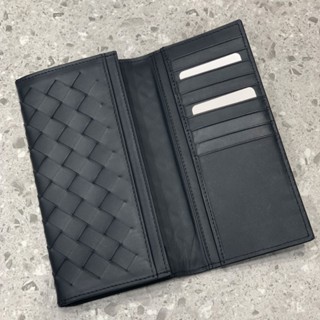 MCBV工廠直銷手工編織真皮男士橫款中格錢包真皮長款西裝夾頭層牛皮短版錢夾潮