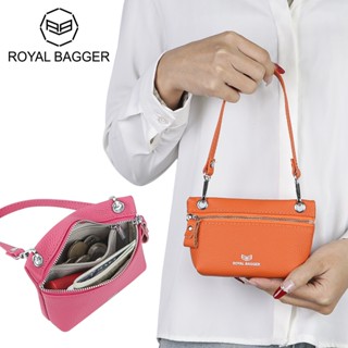 Royal Bagger 真皮 RFID 手拿包零錢包女士便攜式迷你收納袋時尚拉鍊零錢袋 2800