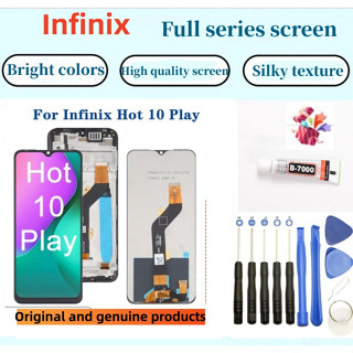 適用 傳音 Infinix Hot 10 Play 螢幕總成原裝液晶顯示內外一件式屏