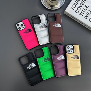 ins北面適用iPhone16蘋果15promax羽絨服手機殼14防摔殼13氣墊加高12韓風11充棉加厚