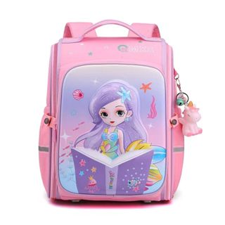 兒童揹包女美人魚書包 kuromi bagpack hello kitty beg sekolah 大容量可拆卸獨角獸包