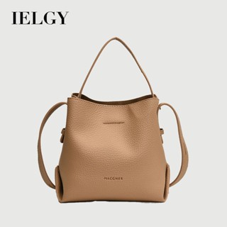 IELGY 通勤復古單肩斜挎百搭大容量水桶包