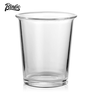 BINCOO 冰美式咖啡杯 翻口玻璃拿鐵杯 透明冷飲杯 ins風牛奶果汁水杯 330ML