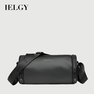 IELGY 防水斜揹包大容量男士斜揹包時尚潮流運動健身包水桶包