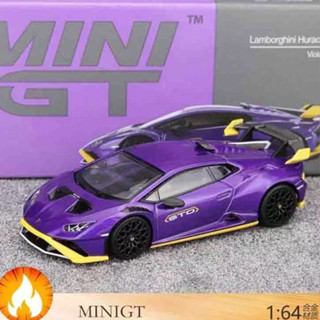 MINI GT 1:64 蘭博基尼 Huracán STO 紫色 合金汽車模型