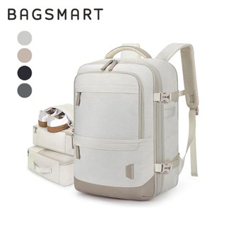 快速出貨【BAGSMART官方旗艦店】旅人休閒擴充後揹包40L可擴充套件旅行揹包17.3英寸筆記本電腦揹包防水雙肩包