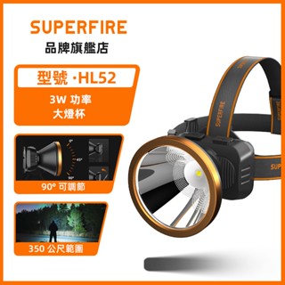 SUPERFIRE HL52 3W LED 可充電頭燈強光工作燈