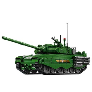 2025新款T-90M突破主戰坦克拼裝積木玩具二戰軍事裝甲車男孩禮物66056兒童益智拼圖相容樂高模型