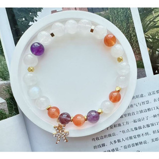 藍月光、紫晶、紅瑪瑙，水晶設計款diy
