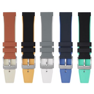 22mm 雙色錶帶適用於 Swatch 和 Blancpain 五十 聯名