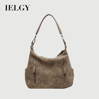IELGY 復古大容量百搭洋氣腋下包 單肩斜挎通勤托特包