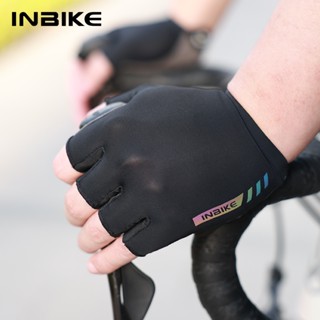 Inbike 騎行半指手套 XRD 手掌墊自行車手套夏季透氣公路自行車手套男士山地車配件