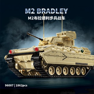 2025新款M2布拉德利步兵戰車坦克拼裝積木T14軍事遙控汽車男孩拼裝玩具史崔克X裝甲車兒童益智拼圖相容樂高模型