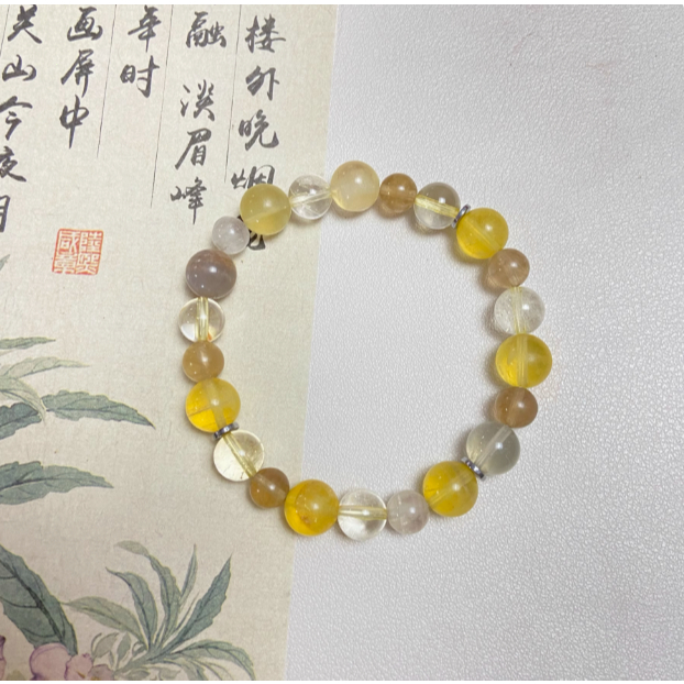 原創設計天然水晶手鍊女款單圈手串飾品禮物送女友閨蜜--直播間專拍鏈接