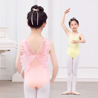 兒童舞蹈服吊帶練功服女童公主風蝴蝶露背芭蕾舞服