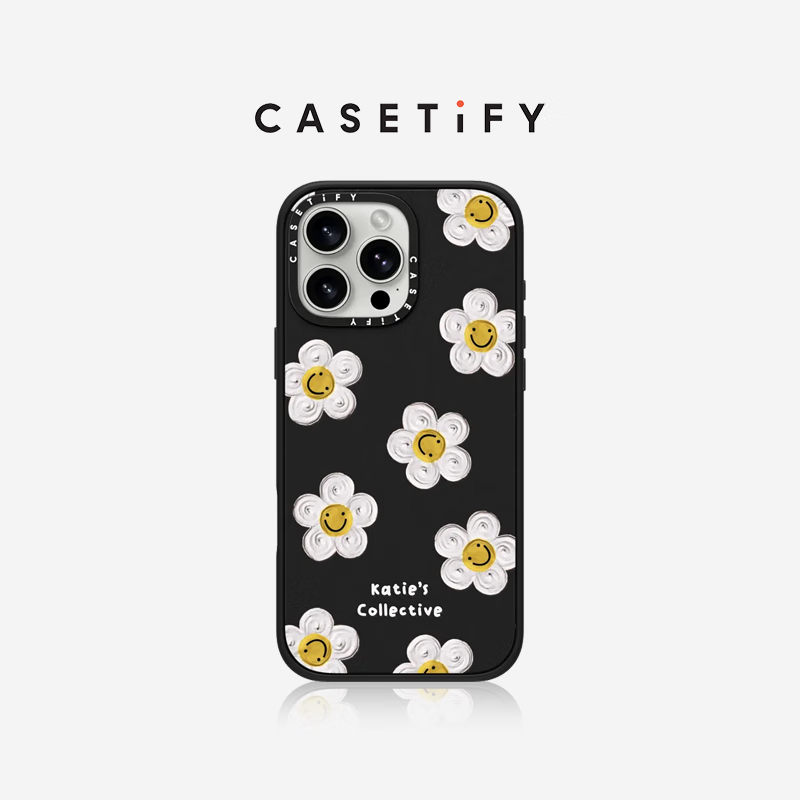 CASETiFY 保護殼 iPhone 16 Pro/16 Pro Max /15/14 白色小雛菊 Daisy by Katie-s Collective