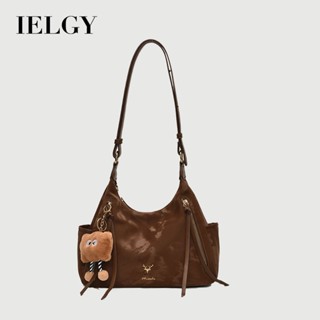 IELGY 高階感通勤復古大容量秋冬季百搭單肩托特水桶包