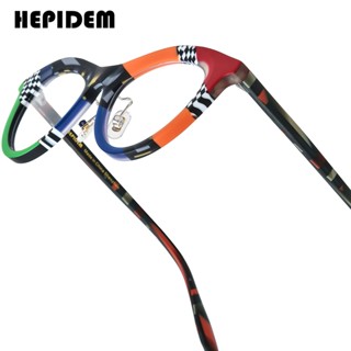 CATEYE HEPIDEM 醋酸纖維眼鏡框女士奢侈品牌設計貓眼眼鏡日本手工眼鏡厚貓眼眼鏡 9392